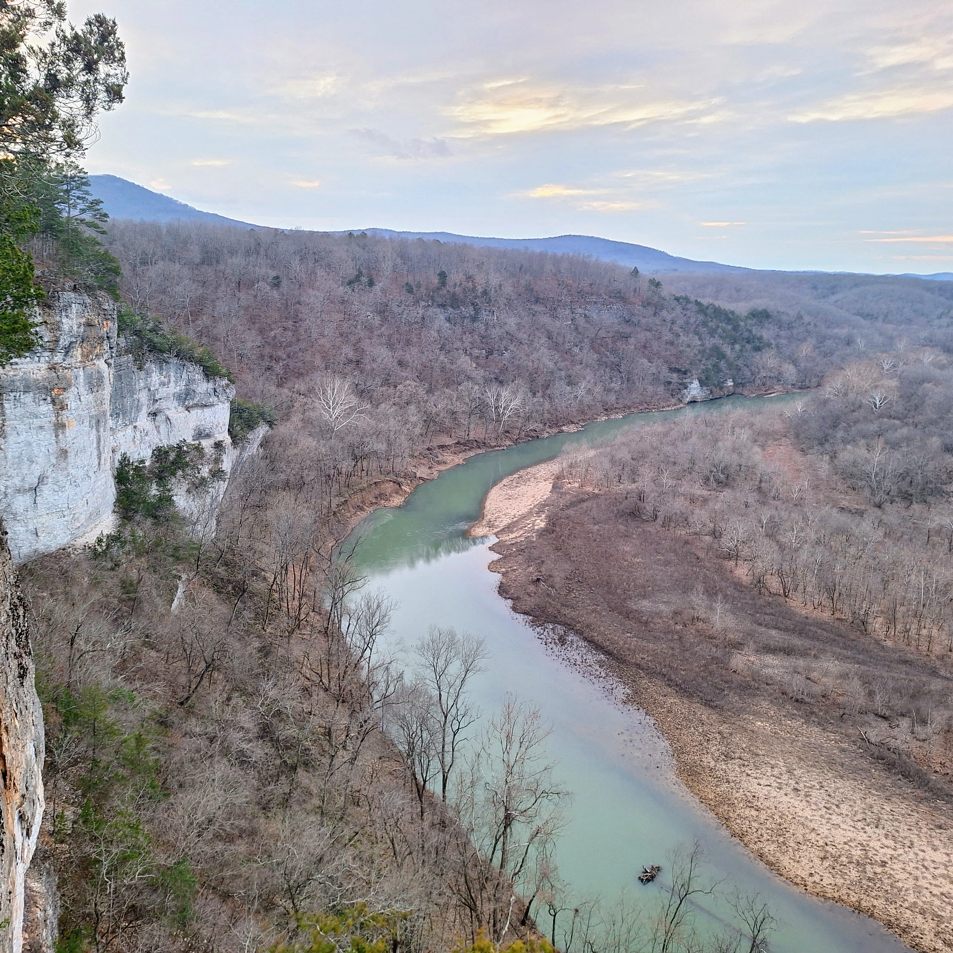 Overlook of a river on trail